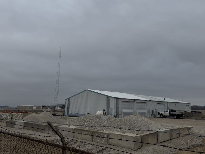The outbuilding at the water treatment plant in Mazon, which will be replaced after 83 years.