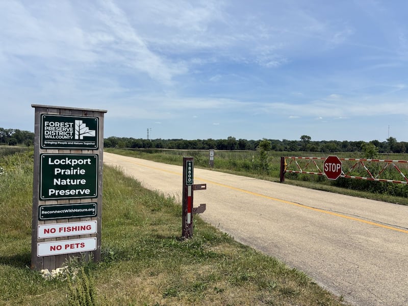 Entrance to the Lockport Prairie Nature Preserve off Division Street in Lockport.