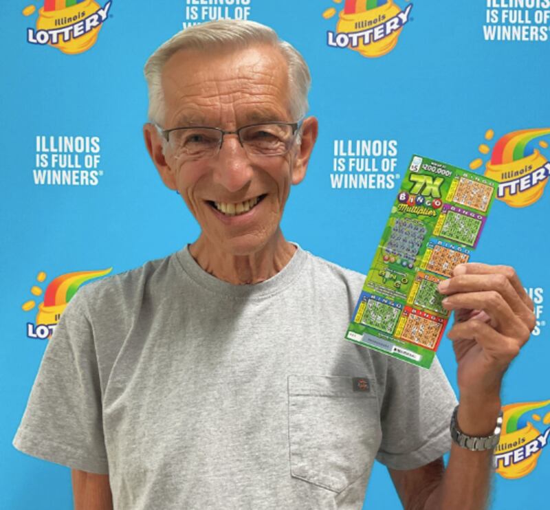 Clarence Neuenkirchen, of Montgomery, won $200,000 on a scratch-off lottery ticket purchased in Oswego.