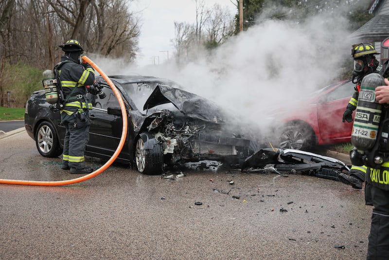 On Friday, April 10, 2026, the Nunda Rural Fire Protection District responded to the intersection of Nish Road and Barreville Road in Prairie Grove for a two-vehicle crash.
