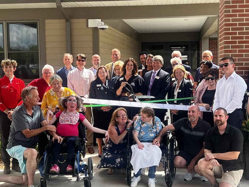 Cornerstone Special Care staff and community leaders gather for the ribbon-cutting ceremony at the organization’s new 45,000-square-foot facility in Sterling on Aug. 12, 2025.