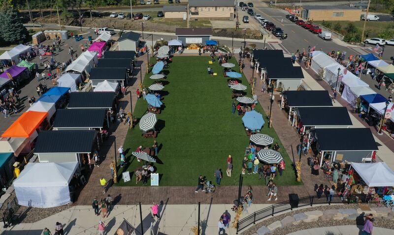 A view of the Market on Mill Retail space during the 55th annual Burgoo Festival on Sunday, Oct. 12, 2025 in Utica.