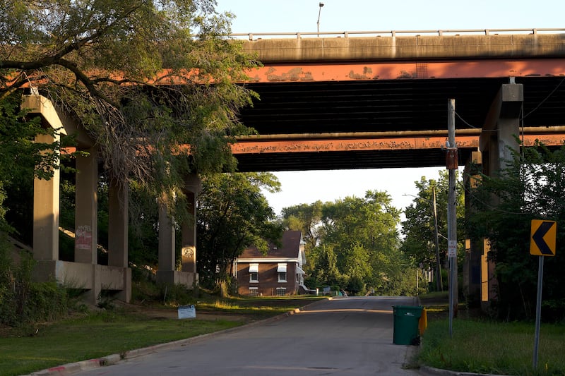 A view of the Interstate 80 bridges over Water Street seen on Tuesday, July 22, 2025, in Joliet.
