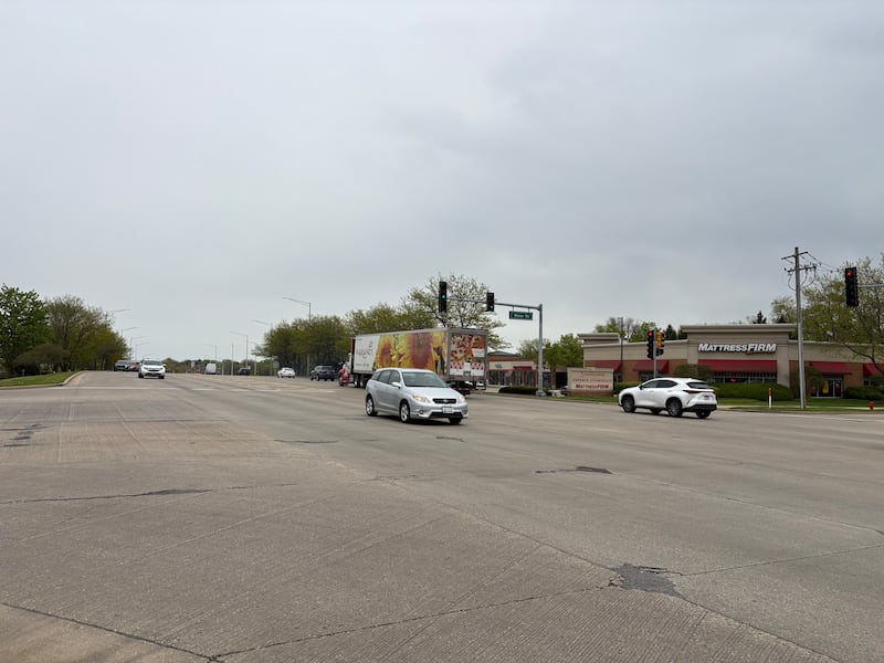 The intersection of Route 14 and Manor Road/Cog Circle in Crystal Lake pictured Thursday, April 30, 2026.