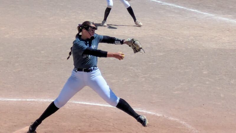 Kaneland pitcher Brynn Woods delivers a pitch in the Knights' 3-1 win against DeKalb on Saturday, May 17, 20205