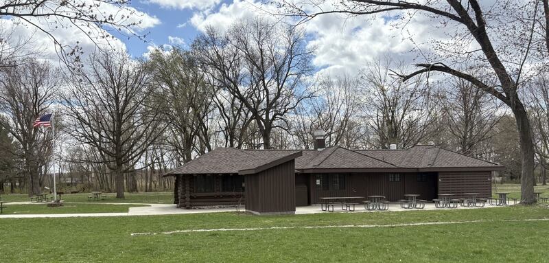 The recently renovated concession building at Illini State Park in Marseilles features a commercial kitchen, indoor dining area, and updated restrooms. The park is currently seeking a new concessionaire to operate the facility for the upcoming season.