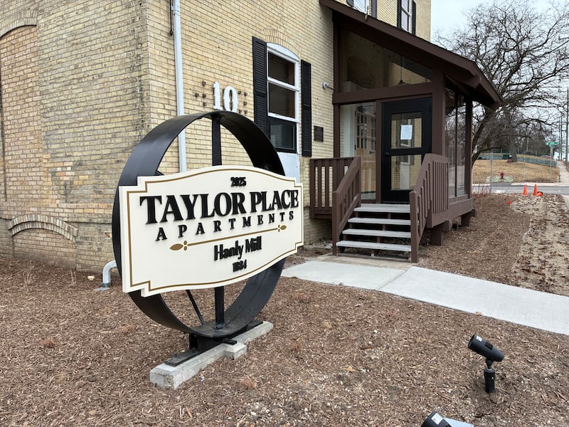 The A.H. Hanly Mill on Tuesday, Feb. 24, 2026. A McHenry landmark, the mill at 4107 W. Crystal Lake Road is now the Taylor Place Apartment's community center.