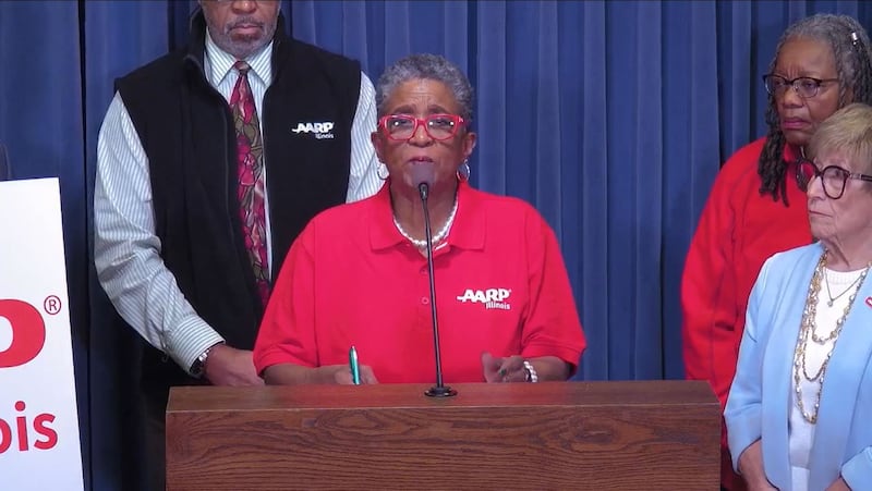 250410 Candace Trees Speaking.jpg
Candace Trees, a 71-year-old retiree from Springfield, speaks about the challenges of applying for Social Security benefits Thursday, April 10, at the Illinois state capitol. Trees described the current process as “frustrating.”