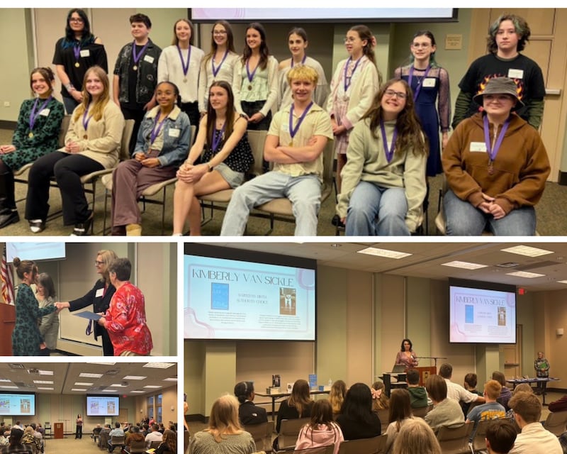 Seventh and eighth grade students from St. Charles, Geneva and Batavia were selected for the 47th annual Creative Writing Contest. Winners included Sarah Bess, Emmelene Schultz, Riley Carter, Autumn O’Brien, Griffin Blackford, Natalie Roppo, Rylee Rae Sheridan, and Raina Rodriguez. Other winners included Mikey Clements, Luca Karnick, Claire Gillie, Audrey Gross, Genevieve Peterson, Emily Wilkes, Jade Fricot, Elizabeth Barna, Kaela Pacheco and Yalitza Alarcon.