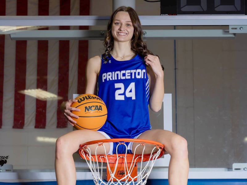 Princeton senior Keighley Davis soared to lofty heights this season, averaging 17.5 points, with eight games of 24 or more points, including an all-time PHS Senior Night record of 29 in a win over Marquette in the last month. She is named as the BCR Girls Basketball Player of the Year for the third time.
