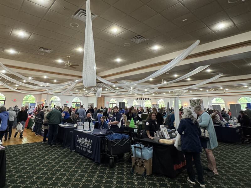 The crowd at Jennifer's Garden, 555 Gore Road, Morris, for the 3rd annual Grundy County Health Department Senior Expo on Wednesday, May 21, 2025.