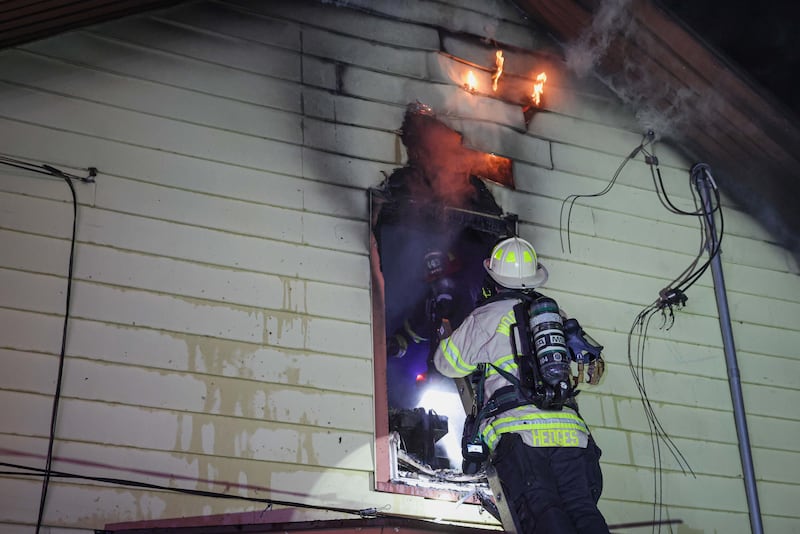 Six people were displaced and 15 cats are unaccounted for following a fire in Woodstock early Wednesday, April 29, 2026.