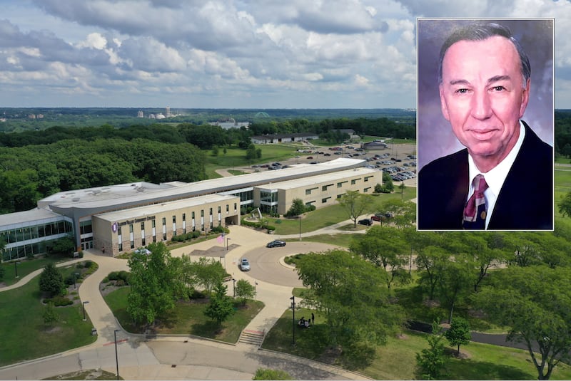 Alfred Wisgoski, shown during his tenure as Illinois Valley Community College president, led the college from 1974 to 1996. Wisgoski passed away on May 15, 2025, at the age of 93.