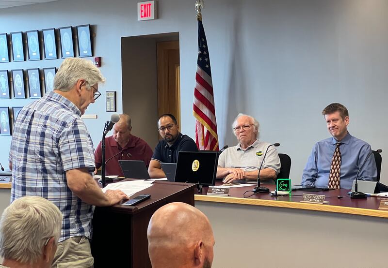 Mike Villalta, on July 21, 2025, told the Sycamore City Council he doesn't think groceries should be taxed.