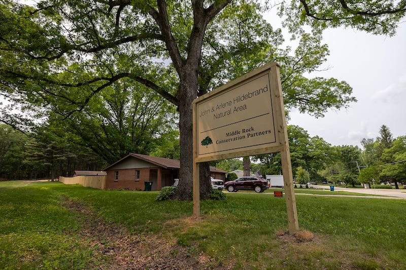 The John and Hildebrand Natural Area in Grand Detour was dedicated with a ceremony Sunday, May 25, 2025. The area joins other Middle Rock Conservation property.