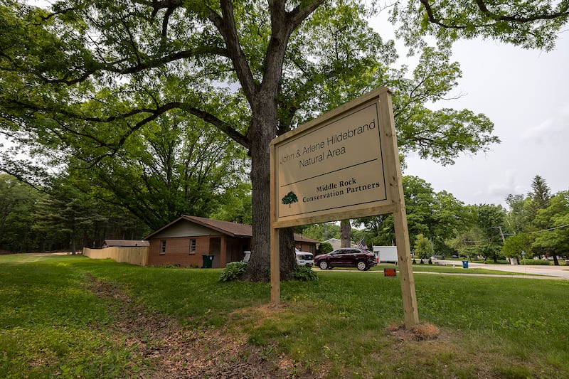 The John and Hildebrand Natural Area in Grand Detour was dedicated with a ceremony Sunday, May 25, 2025. The area joins other Middle Rock Conservation property.
