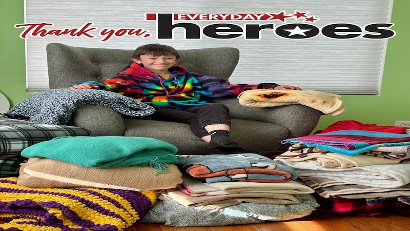 At 9, Crystal Lake boy collects blankets for homeless people – and his kindness is infectious