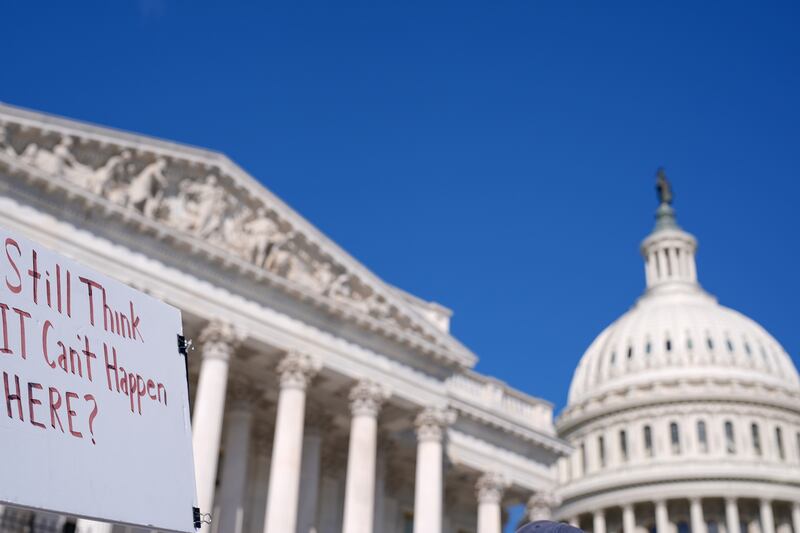 The US. Capitol is photographed, Wednesday, Oct. 1, 2025, on Capitol Hill in Washington. (AP Photo/Mariam Zuhaib)