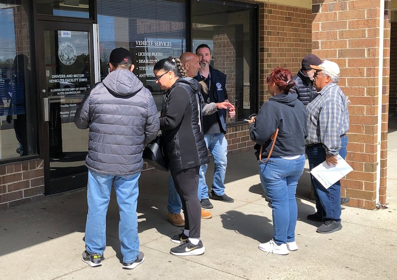 Staff at the Woodstock Drivers and Motor Vehicles Facility on Saturday, May 3, 2025, helped those seeking Real IDs, checking to see if they had the correct paperwork rather than making them wait in line to find out later they needed additional documents.