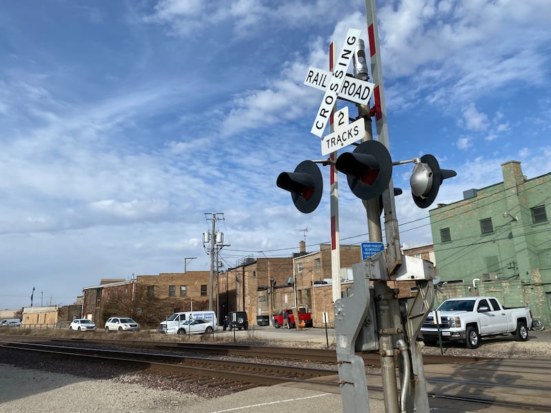 A person was killed Sunday, Nov. 19, 2023, after they were hit by a train in downtown DeKalb, authorities said Monday. Train crossing at North Third Street in downtown DeKalb shown here Monday, Nov. 20. 2023.