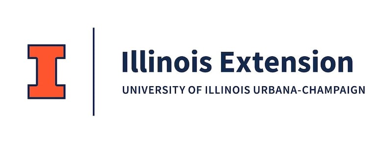 The Extension wordmark which uses an Orange Block I outlined in blue and text in blue may only be used on a white background or over a lighter photo.