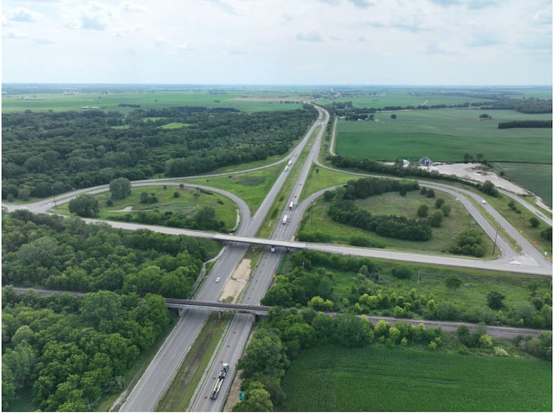 Illinois 40, I-80 Interchange in Bureau County.