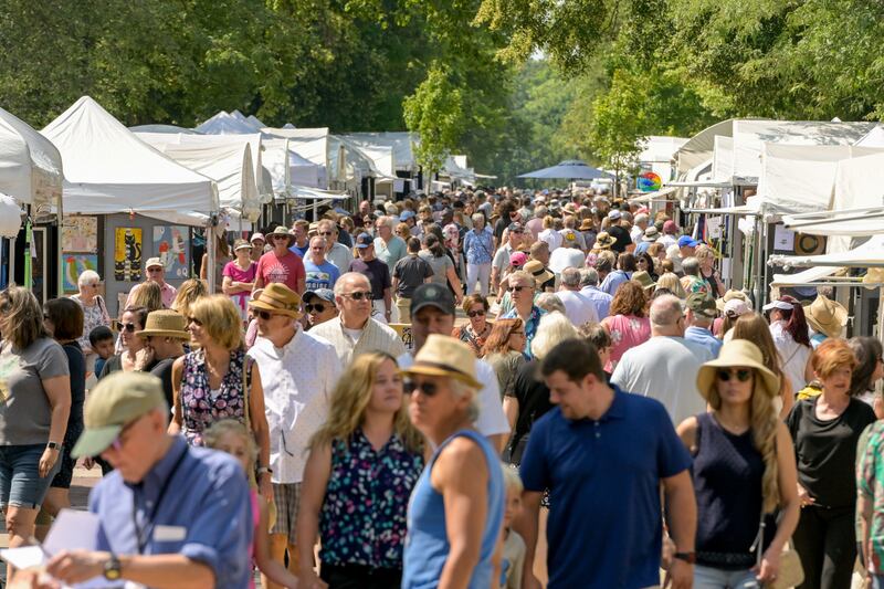 Third Street in Geneva was filled with art lovers during the annual Geneva Arts Fair on Saturday, July 27, 2024.