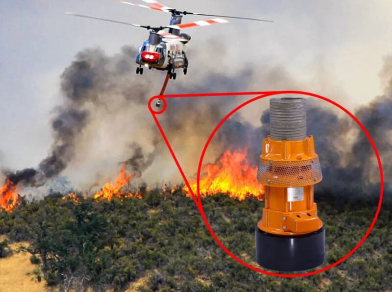 The Aerial Firefighting Helicopter Refill Pump made by MTH pumps in Plano