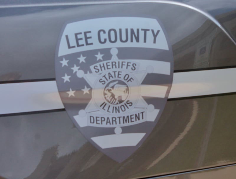 Emblem of Lee County Sheriff's Department, seen on a squad car on Friday, April 21, 2023.