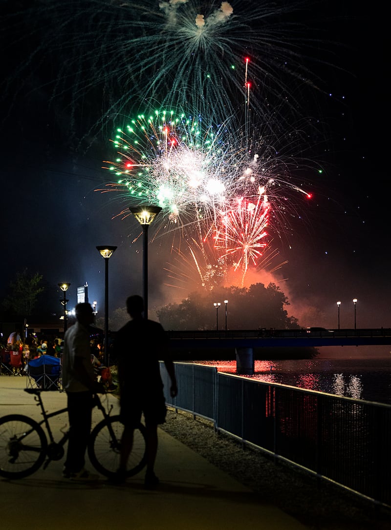 The grand finale lights up the sky Wednesday, July 3, 2024, to end the Sterling/Rock Falls Jaycees' fireworks show.