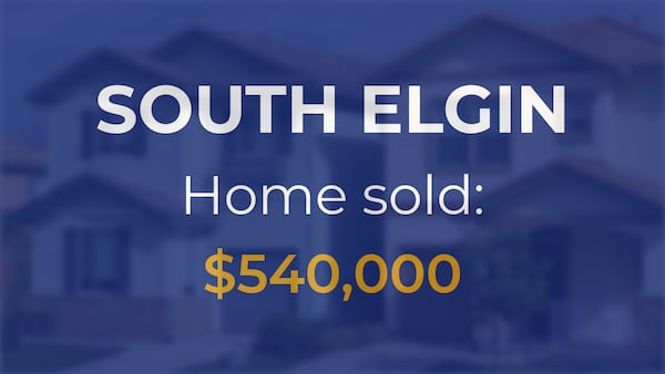Single-family home sells in South Elgin for $540,000