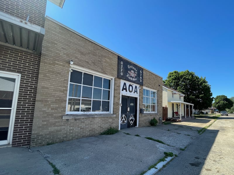 The Outlaws Motorcycle Club building in the 800 block of South Washington Ave., in Kankakee.