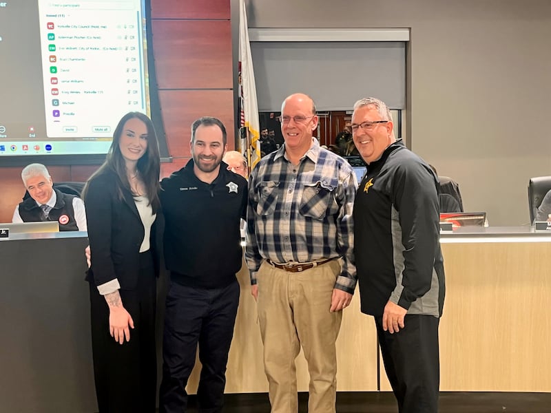 The Yorkville Police Department welcomed Simon Aniello, the department's new training coordinator and evidence custodian during the Jan. 27 City Council meeting.