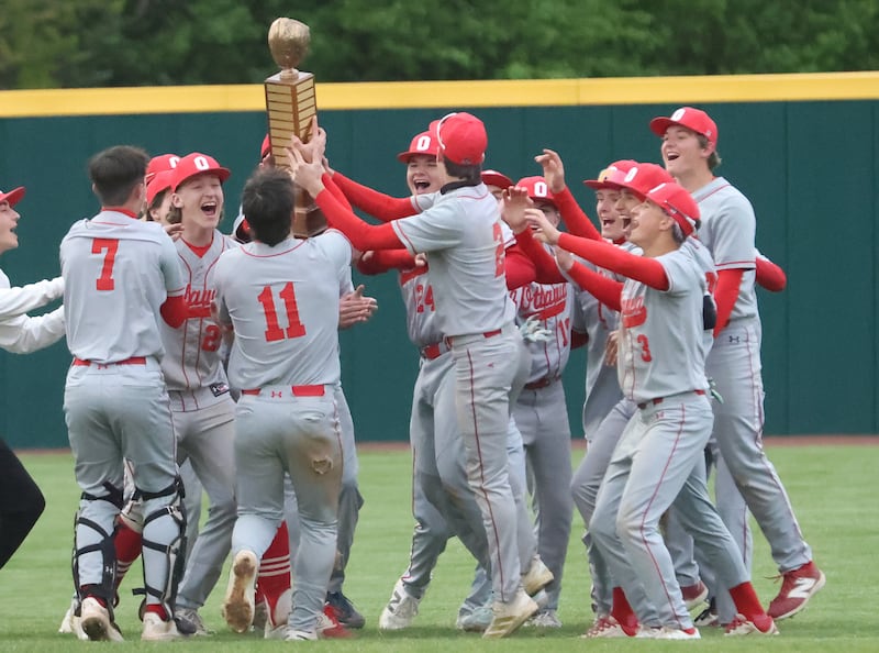 Ottawa's Noah Marvin lets go of a pitch to L-P on Thursday, April 30, 2026 at Huby Sarver Field in the L-P Athletic Complex in La Salle.