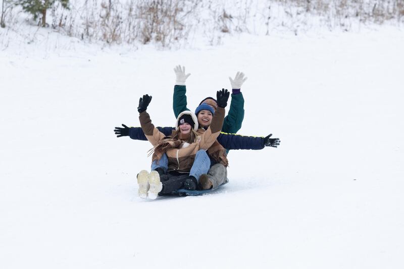 Lakewood Forest Preserve in Wauconda offers a perfect place to slide into winter fun.