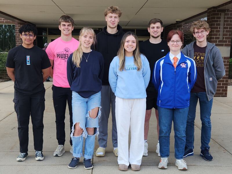 Genoa Days King & Queen Royal Scholarship Competition Finalists pictured from left to right
The 2025 Genoa Days King & Queen Royal Scholarship Competition Finalists (from left): Christopher Rodas-Munoz, John Swineheart, Nora Foss, Hayden Hodgson, Brooklyn Ristau, Peyton Meyer, Rowan Ellis and Charlie Hansen. Also in the competition but not pictured, Abby Fellows and Nevyn Wallace.