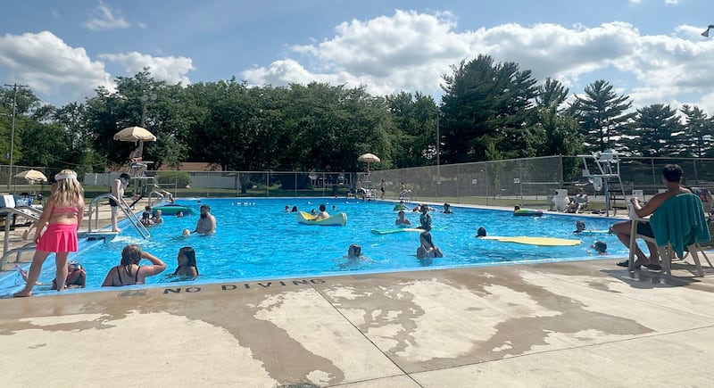 Kids swim in Alexander Park pool on Friday, June 20, 2025 in Princeton.