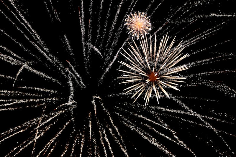 Fireworks dazzle the sky above Crystal Lake on Sunday, July 2, 2023, at Crystal Lake’s Main Beach during Crystal Lake Annual Independence Day Celebration.