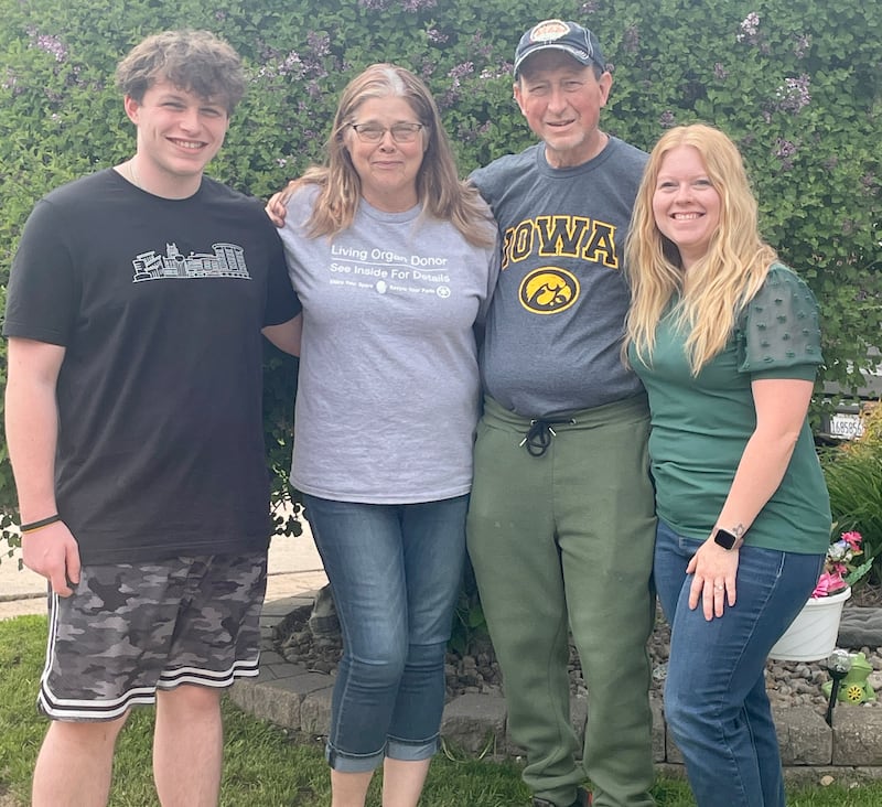 From left: Merrick, Elliott and Renee Kwiatek, and Dani Holland