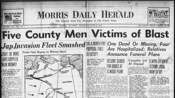 Historical covers for June 6: Five County Men Victims of Blast