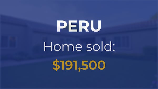 Single-family home sells for $191,500 in Peru