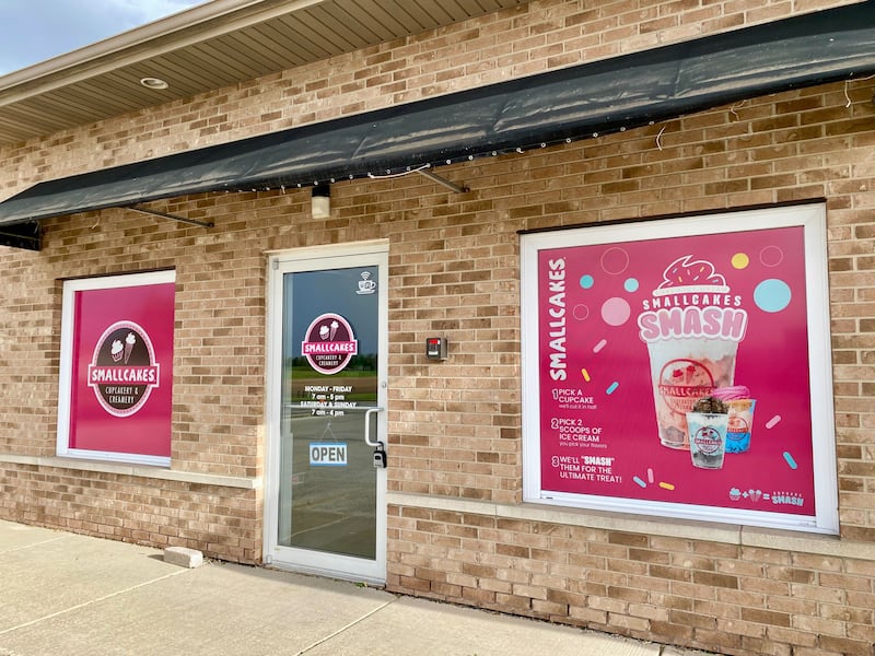 Cupcake bakery chain Smallcakes, 2180 Oakland Drive Unit B, Sycamore, shown here on Friday, May 16, 2025.
