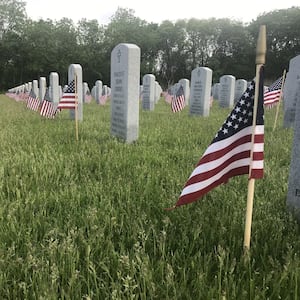 Taps column: Burials at Fort Sheridan National Cemetery
