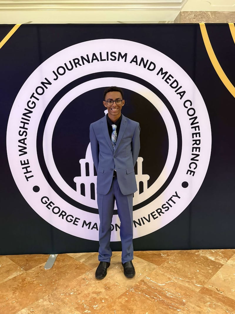 Genoa-Kingston high schooler Quincy James in July 2025 attended a national journalism conference at George Mason University in Washington, D.C., part of a program meant to inspire future media professionals and young leaders.