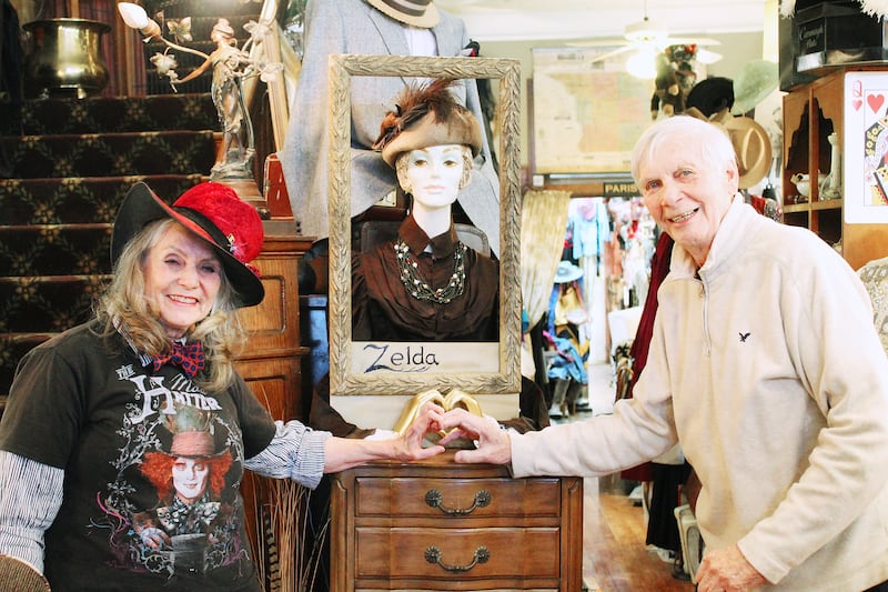 Linda and Len Anderson, co-owners of The Mad Hatter's Ideas and Designs in downtown Mount Carroll, give customers a shopping experience chock full of antiques and vintage decor, and enjoy chatting with customers over a cup of tea or coffee. "When people look at our collection, a lot of times they'll ask, 'How did you do this,'" Linda said. "When you love doing what you're doing, it seems to find you. With the passion, you're just able to make it happen."