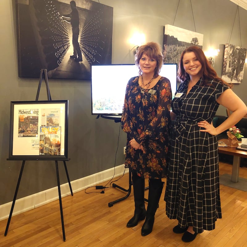 Jennifer (left) and Stephanie Bias of Camp Aramoni were guest speakers at the Women Inspired Network 2025 Kickoff in Utica.