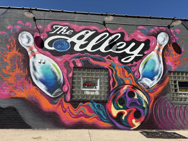 A colorful mural was recently painted to the facade of The Alley, 1758 Ottawa Ave. Ottawa.