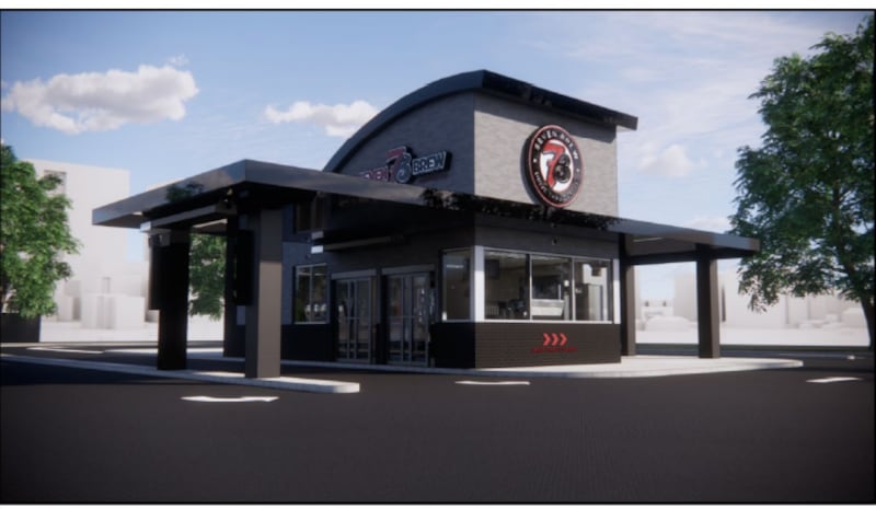 A rendering of a 7 Brew Coffee shop coming to Huntley.