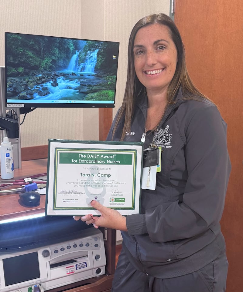 Tara Camp, the Morris Hospital registered nurse who won the organization's first DAISY award.