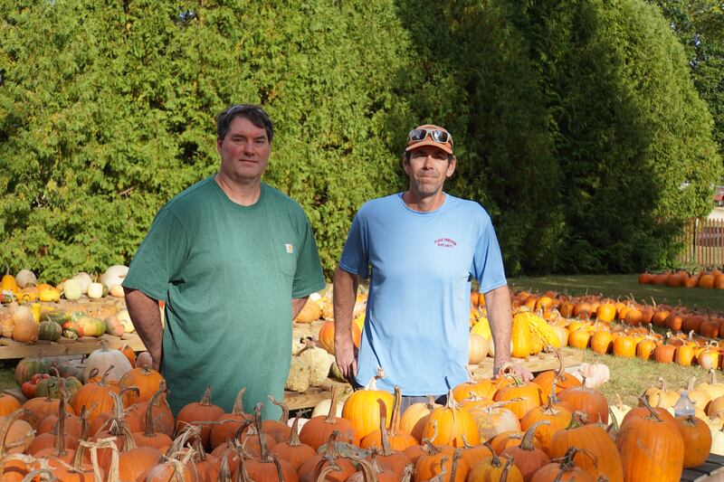 The operation was started by the late Jerry Seebach and taken over by his sons, Jeff (left) and Scott (right), who now do the work with their children and help from other family members and friends.